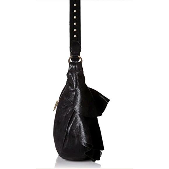 BETSEY JOHNSON JUST FOR THE FRILL OF IT Boho BLACK Vitage - Picture 3 of 9
